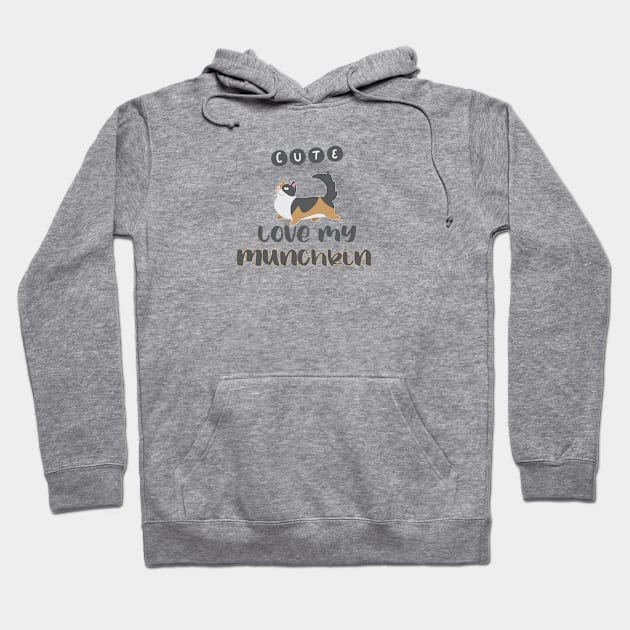 Love my munchkin cat Hoodie by artsytee